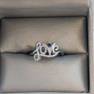 Vera Wang Love Ring Diamonds, Sapphire, Silver